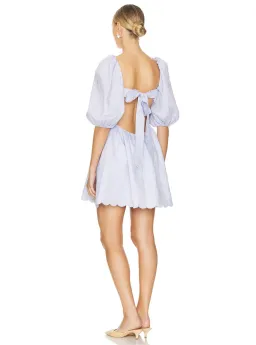 Zimmermann Halliday Scallop Mini Dress in Lilac Purple Size 1 / AU 10 for rent on The Volte - image 4