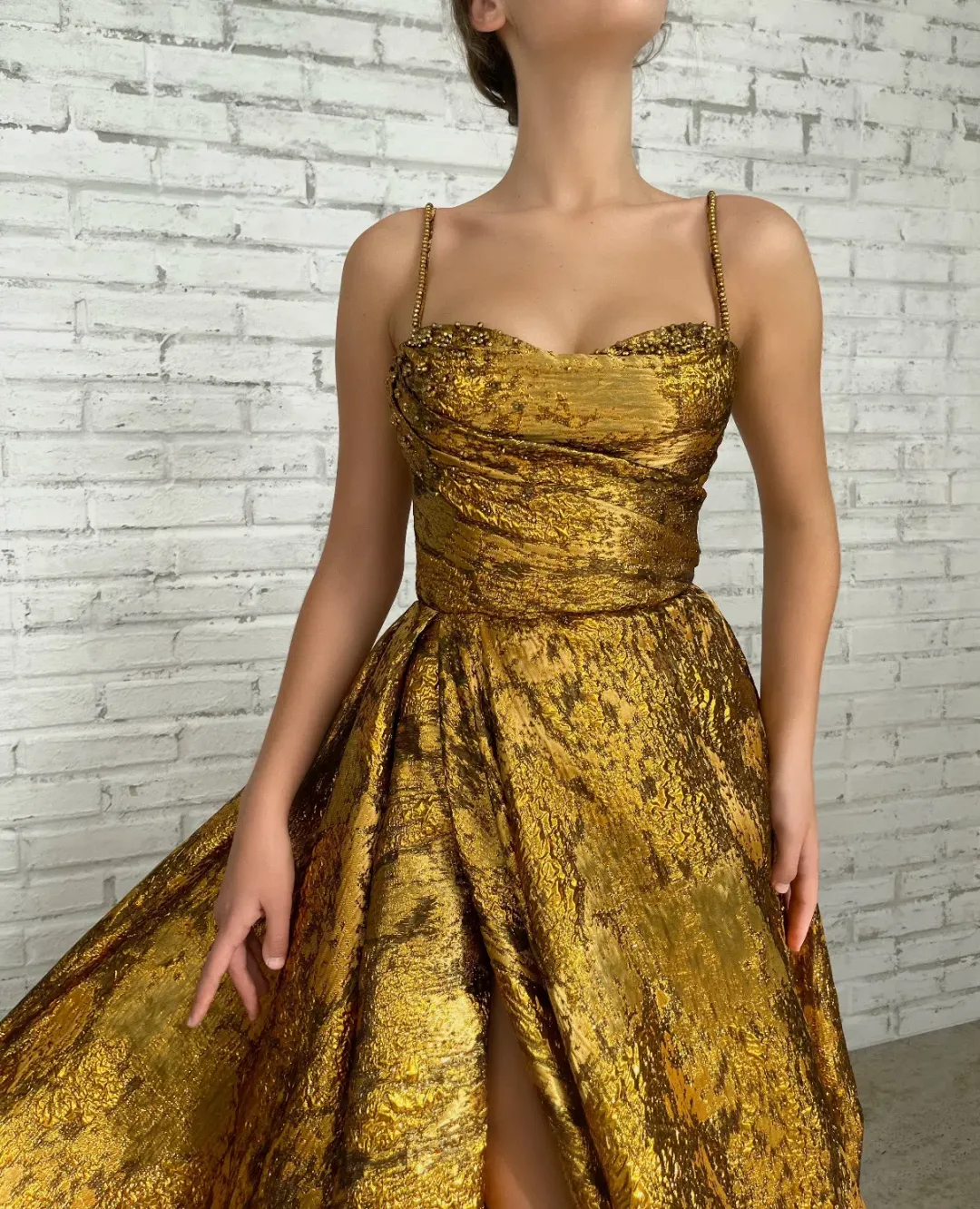 Teuta Matoshi Autumn Leaves Gown for rent on The Volte - main image