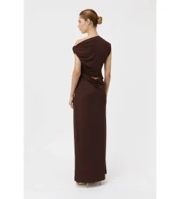 Camilla and Marc Annalise Maxi Dress Chocolate Brown Size AU 12 for rent on The Volte - image 4