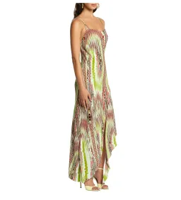 Sass & Bide Phoenix Asymmetric Hem Midi Dress Multi Print Size 6 for rent on The Volte - image 2