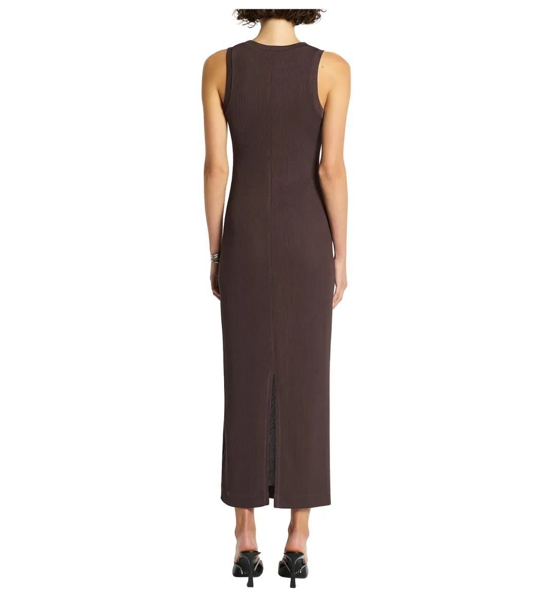 Sass & Bide Detour Rib Maxi Dress Chocolate Size 8/XS for rent on The Volte - main image