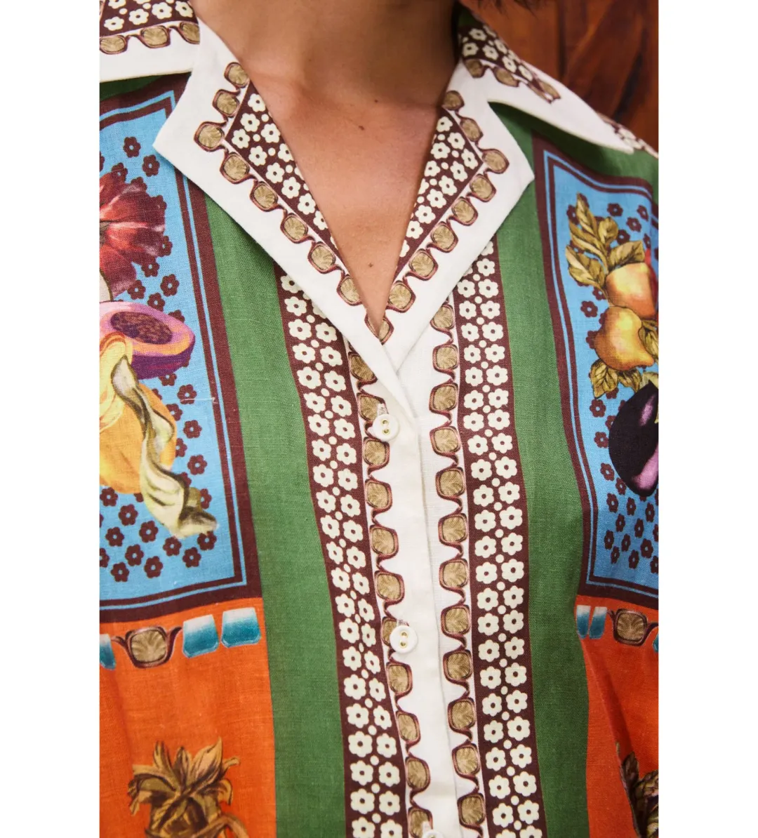 Alemais Rocco Midi Shirtdress Multi Print Size 12/L for rent on The Volte - main image