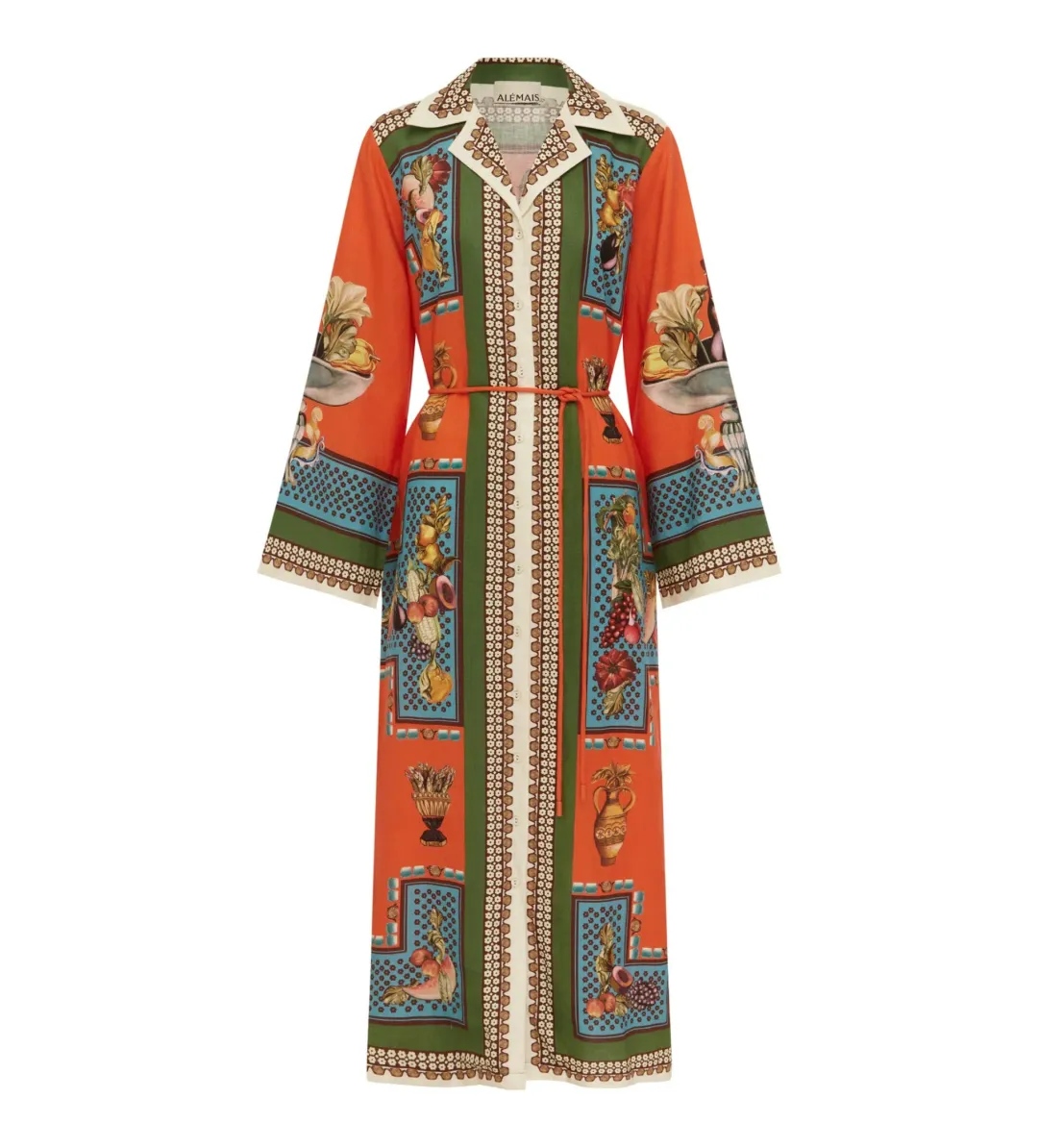 Alemais Rocco Midi Shirtdress Multi Print Size 12/L for rent on The Volte - main image