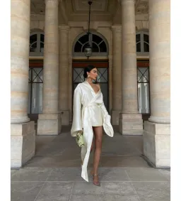 Khirzad Femme Rio Nina Robe Short Ivory Size S AU 8 for rent on The Volte - image 5