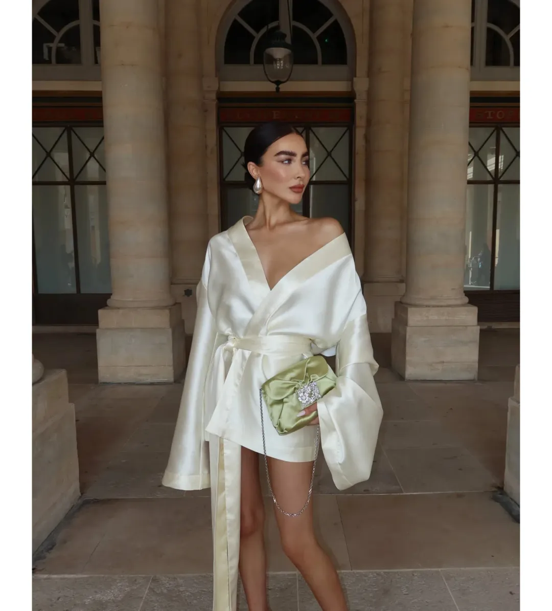 Khirzad Femme Rio Nina Robe Short Ivory Size S AU 8 for rent on The Volte - main image