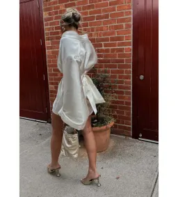 Khirzad Femme Rio Nina Robe Short Ivory Size S AU 8 for rent on The Volte - image 8