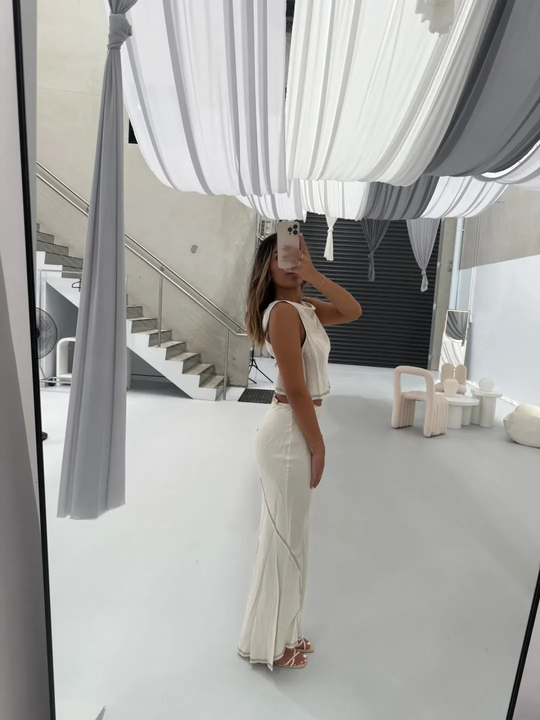 Bec & Bridge Evangeline Set Maxi Cream Size AU 6 for rent on The Volte - main image