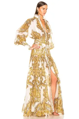 Zimmermann Zippy Billow Dress Golden Paisley Size 3 / AU 14 for rent on The Volte - image 2