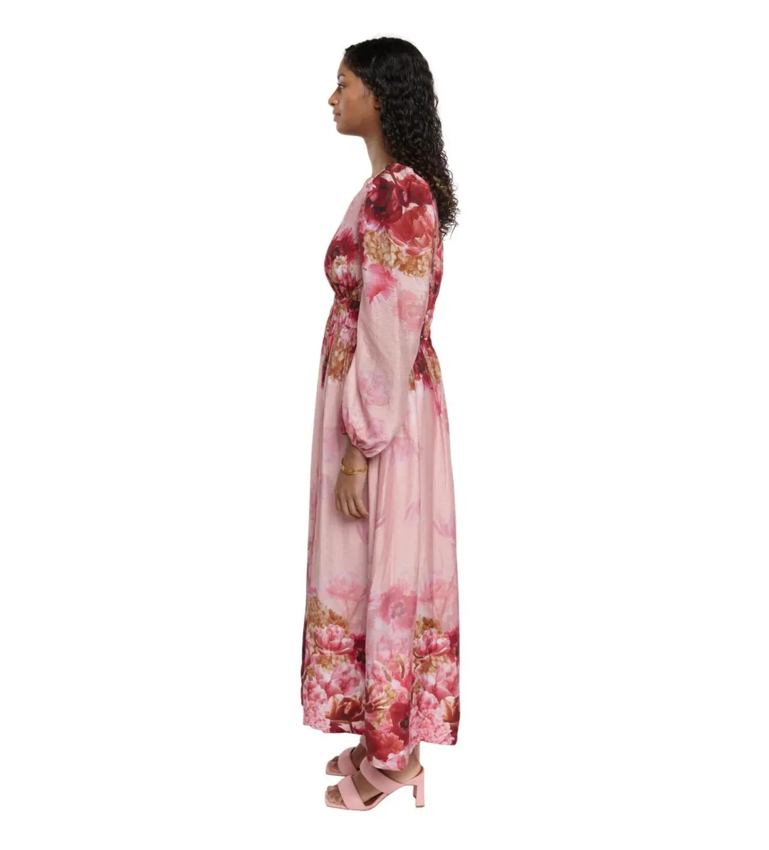 Sheike Swan Lake Midi Dress Pink Floral Size AU 16 for rent on The Volte - main image