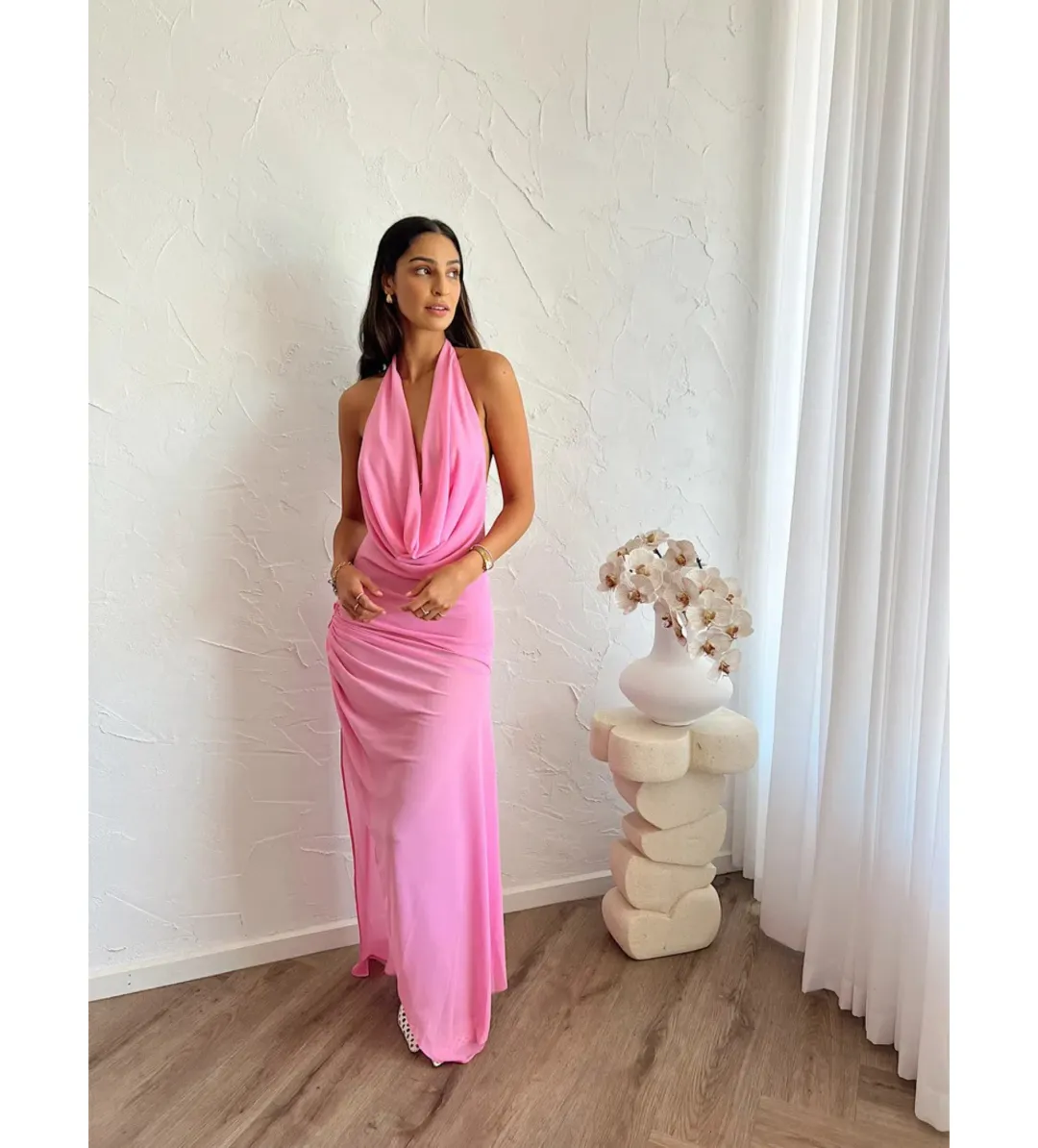 Natalie Rolt Anastasia Mini Dress Candy Pink Size 1 AU 8 for rent on The Volte - main image