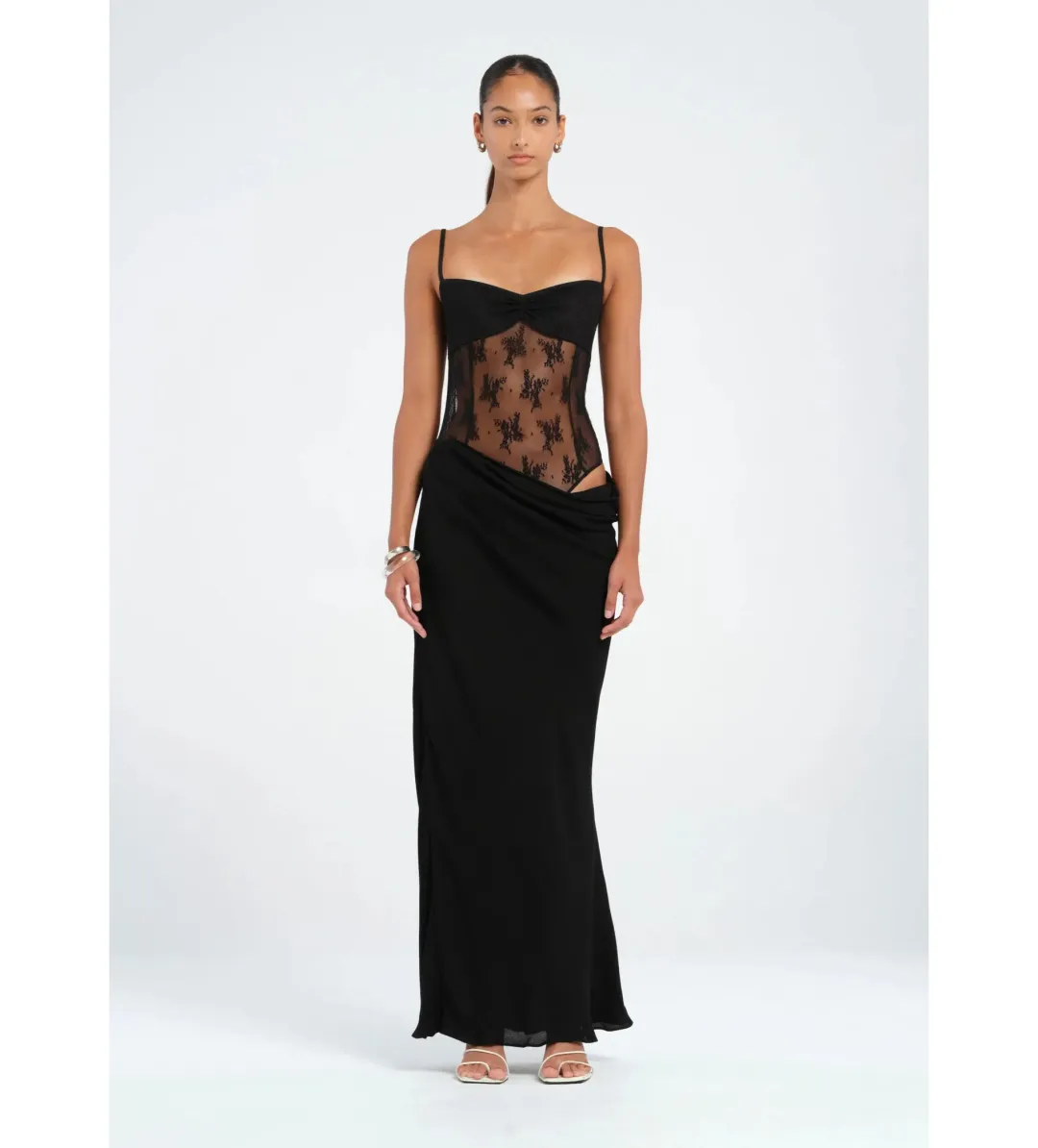 BENNI Akio Maxi Dress Black Size AU 10 for rent on The Volte - main image