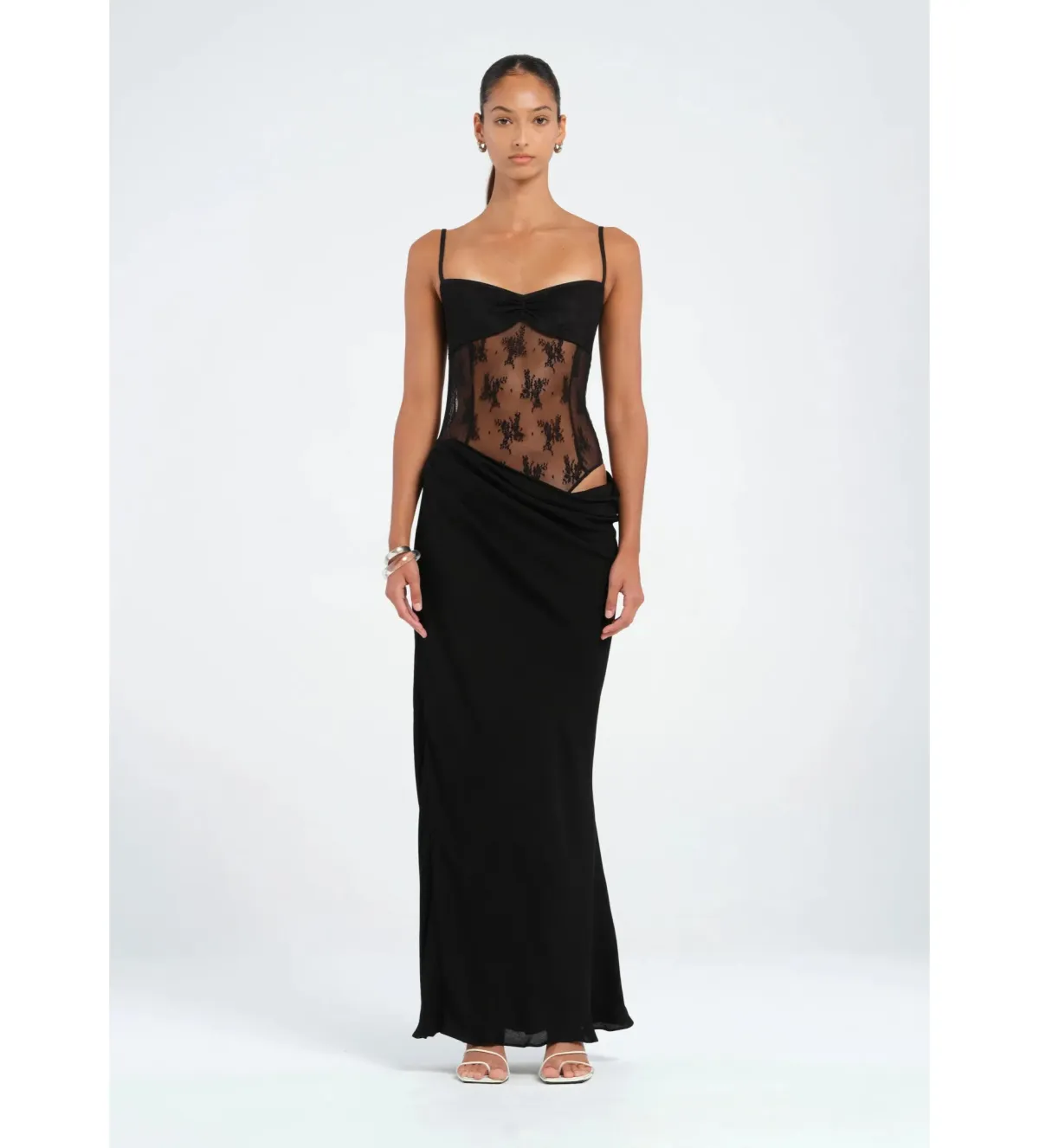 BENNI Akio Maxi Dress Black Size AU 10 for rent on The Volte - main image