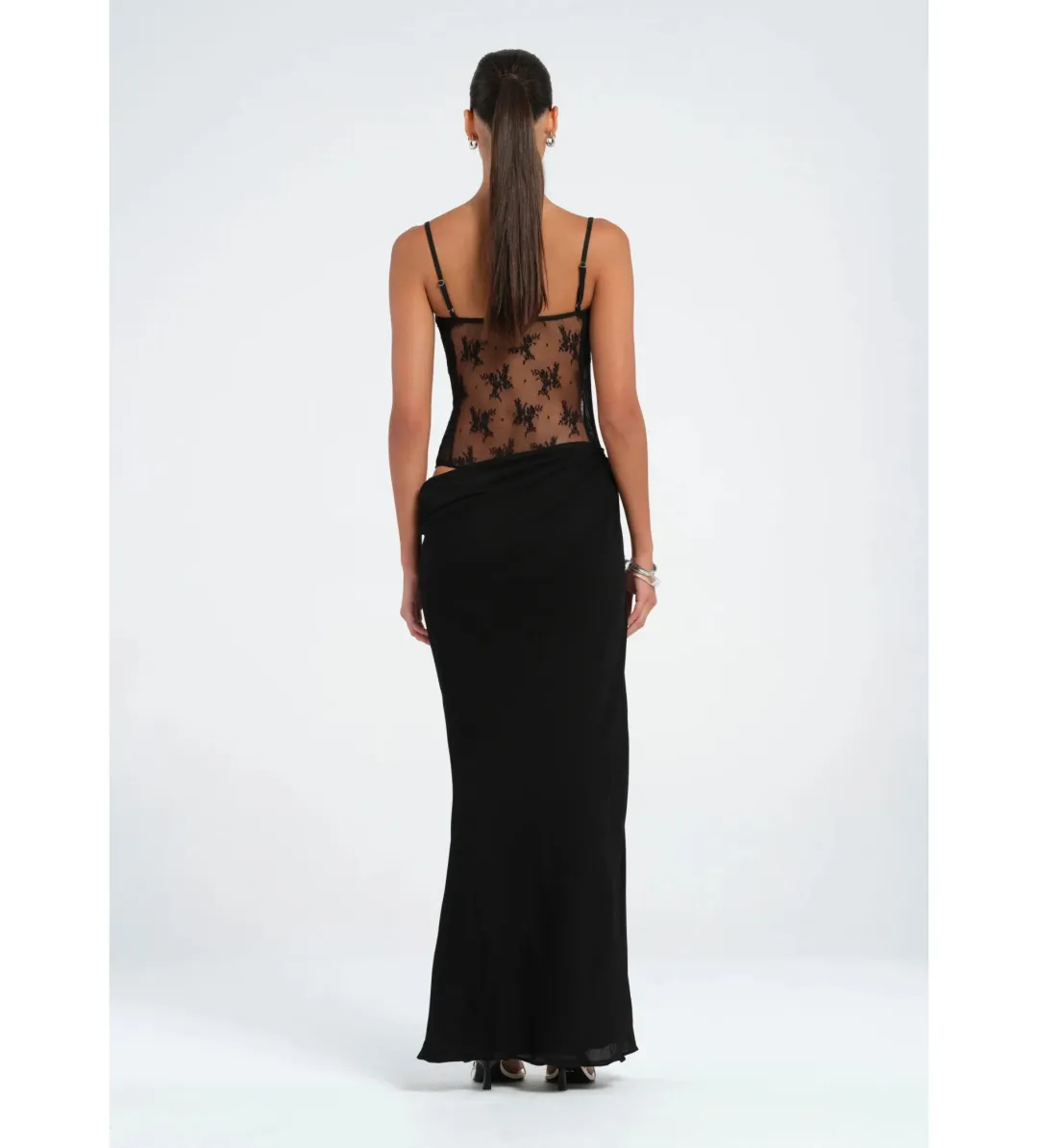 BENNI Akio Maxi Dress Black Size AU 10 for rent on The Volte - main image