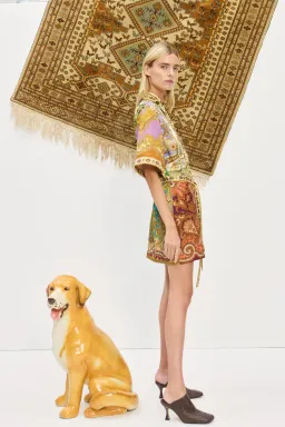 Alemais Clemenza Spliced Mini Dress Multi Size AU 6 for rent on The Volte - image 2