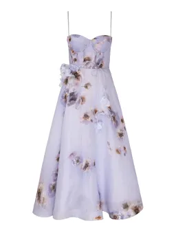 Zimmermann Hypnotic Picnic Dress in Lilac Poppy Size 2 / AU 12 for rent on The Volte - image 4