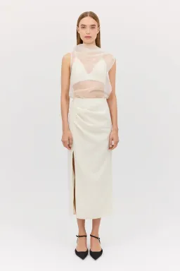 Bianca Spender Cream Organza Cezanne Top Size 10/M for rent on The Volte - image 4