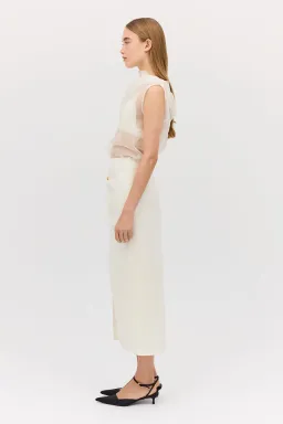 Bianca Spender Cream Organza Cezanne Top Size 10/M for rent on The Volte - image 6