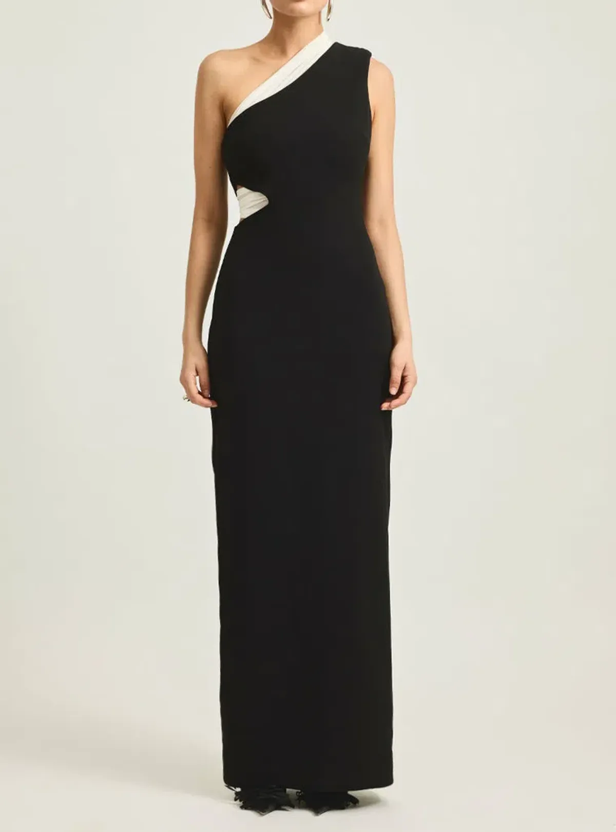 Tojha Tabitha Off Shoulder Gown in Black Size 6 for rent on The Volte - main image
