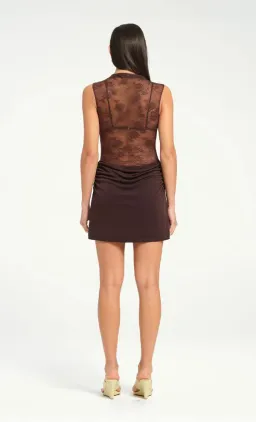 Benni Darby Mini Dress Brown Size 10 for rent on The Volte - image 3