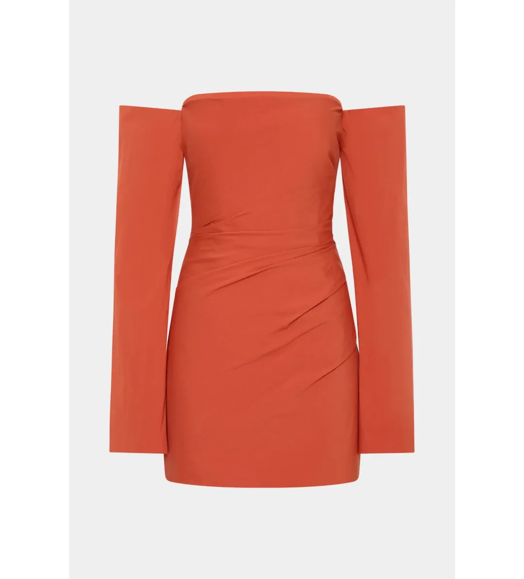 Sir the Label Rossana Off Shoulder Mini Dress Terracotta Size 0 AU 6 for rent on The Volte - main image