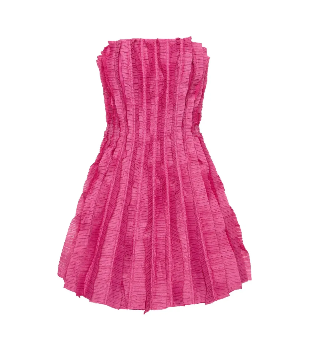 Aje Hybrid Sleeveless Mini Dress Fuchsia Rose Size 6 for rent on The Volte - main image