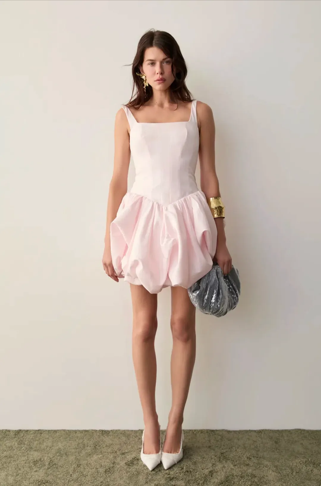 Aje Alani Mini Pink Dress Size 12 for rent on The Volte - main image