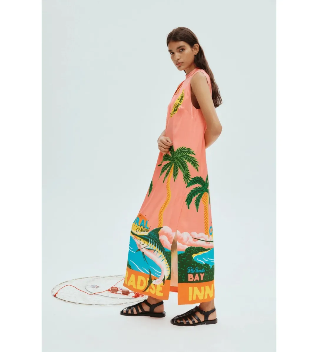 Alemais Paradiso Silk Midi Dress in Print Size 16 for rent on The Volte - main image