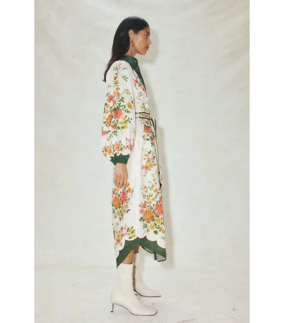 Alemais Elisabetta Midi Shirtdess Floral Size AU 14 for rent on The Volte - main image