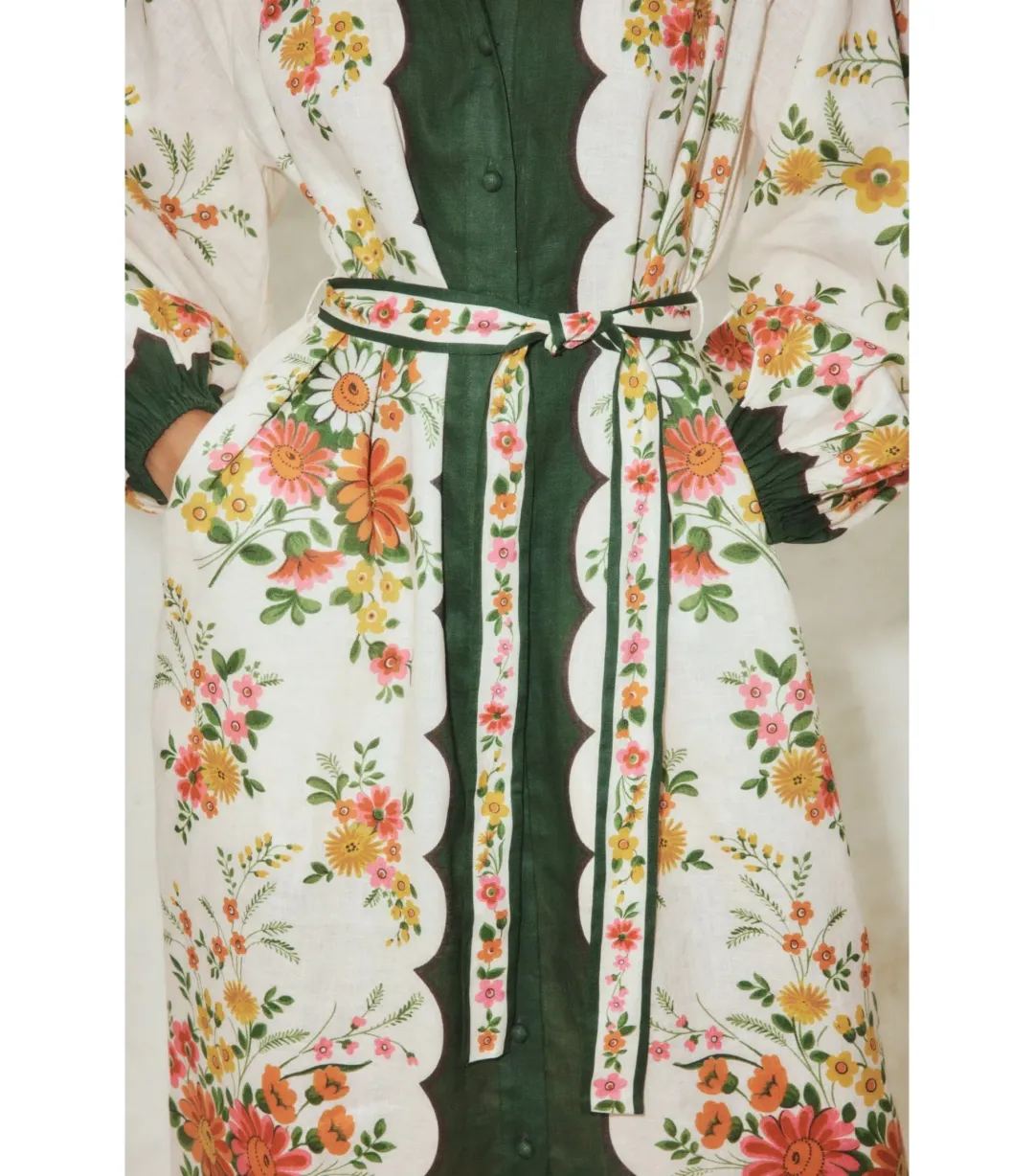 Alemais Elisabetta Midi Shirtdess Floral Size AU 14 for rent on The Volte - main image