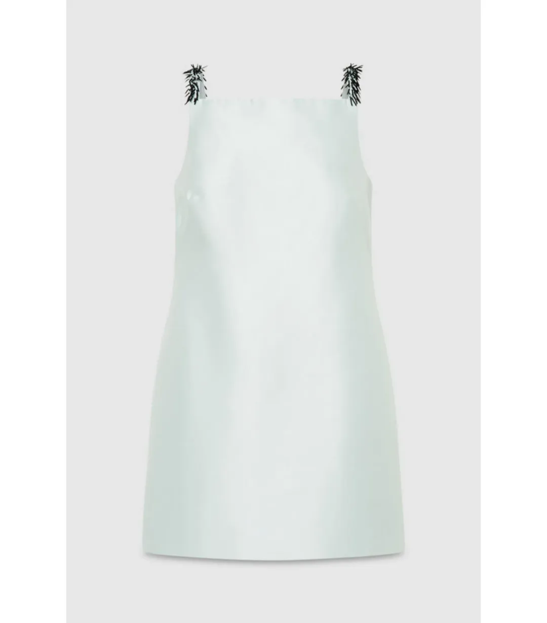 Oroton Embellished Mini Dress Pale Blue Size AU 6 for rent on The Volte - main image