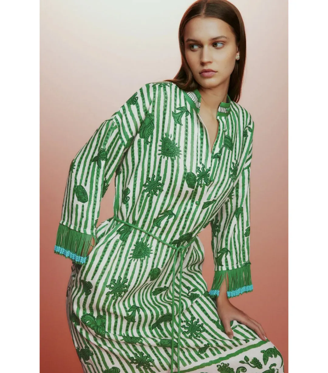 Alémais Lula Midi Dress Green Size AU 14 for rent on The Volte - main image