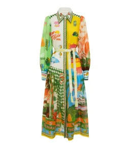 Alemais Paradiso Midi Shirtdress Multi Print Size AU 12 for rent on The Volte - image 6