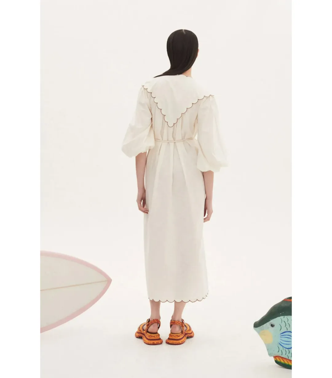 Alémais Nelly Embroidered Midi Dress Floral Size AU 12 for rent on The Volte - main image