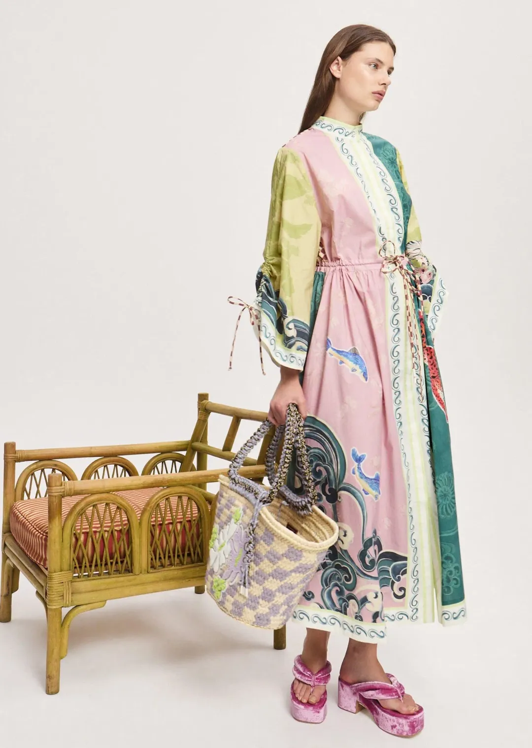 Alémais Rochester Midi Shirtdress Multi Size 16  for rent on The Volte - main image