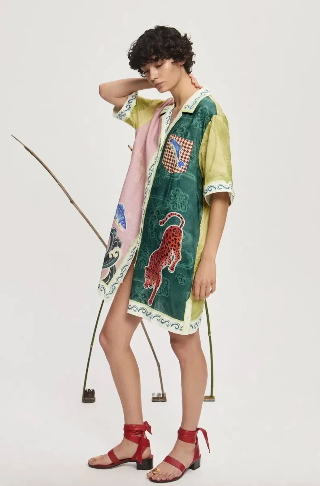 Alémais Rochester Mini Shirtdress Multi Size 16 for rent on The Volte - main image