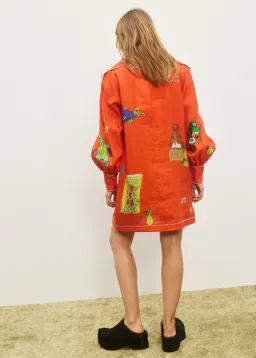 Alémais Contessa Mini Dress in Orange Size 16 for rent on The Volte - image 3