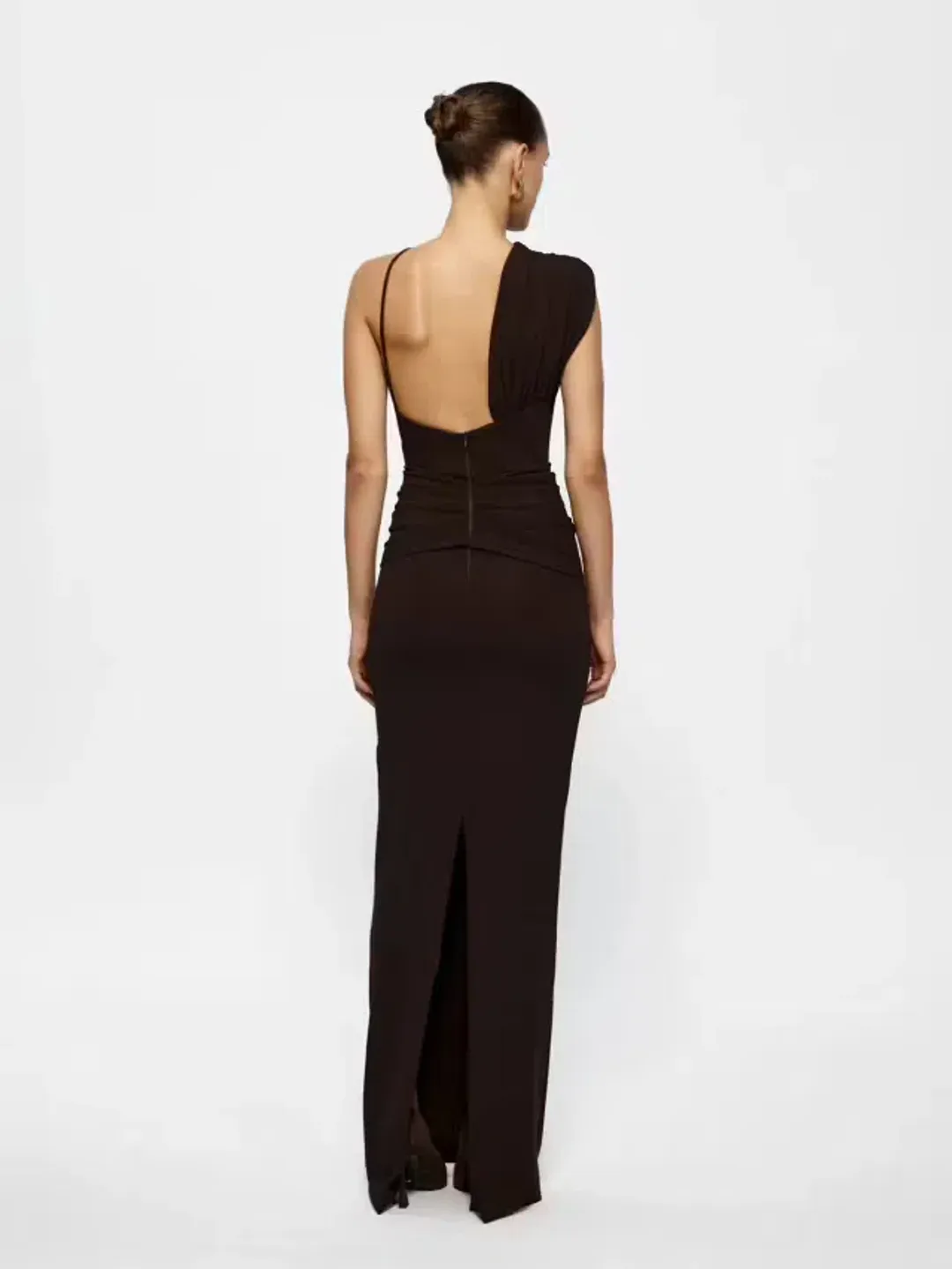 Effie Kats Greer Gown Coffee Brown Size 10 for rent on The Volte - main image