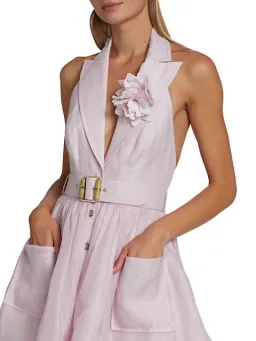 Zimmermann High Tide Tuxedo Mini Dress in Lilac Size 2 /AU 12 for rent on The Volte - image 2