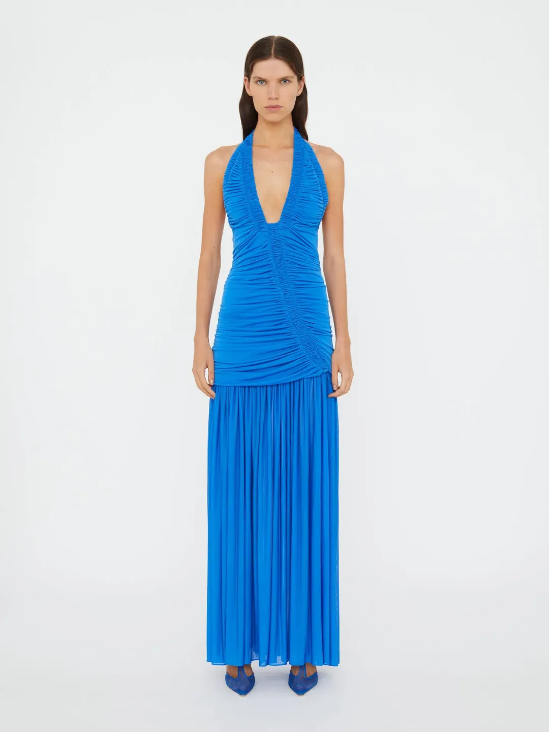 Christopher Esber Orion Gown in Lapis Blue Size 10 for rent on The Volte - main image