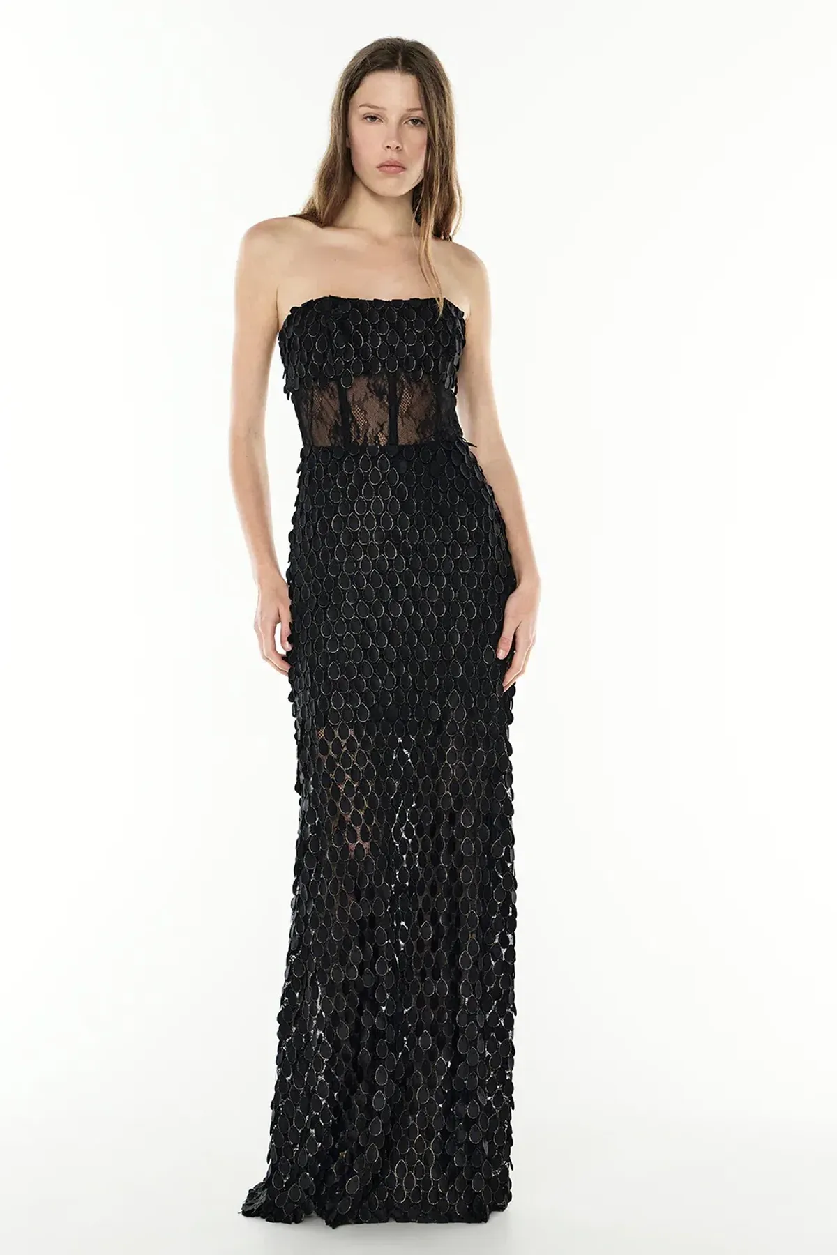 Manning Cartell Supreme Extreme Strapless Gown Black Size 14 for rent on The Volte - main image