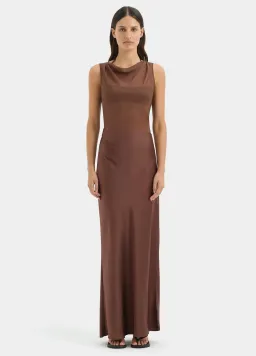 Sir the Label Luca Full Length Gown in Chestnut Brown Size 2 / AU 10 for rent on The Volte - image 1