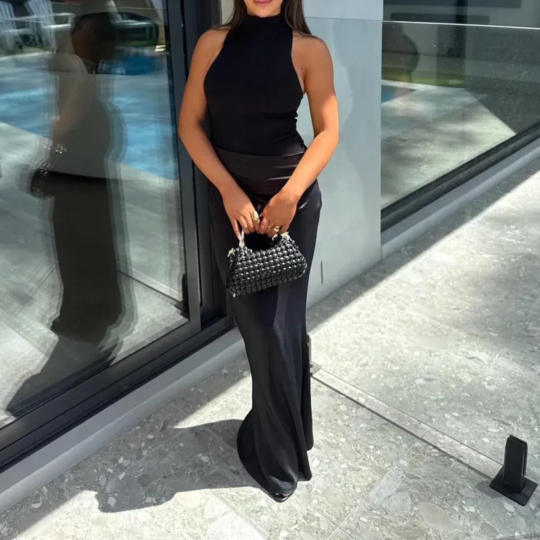 Henne  Soraia Dress Black Size 8  for rent on The Volte - main image