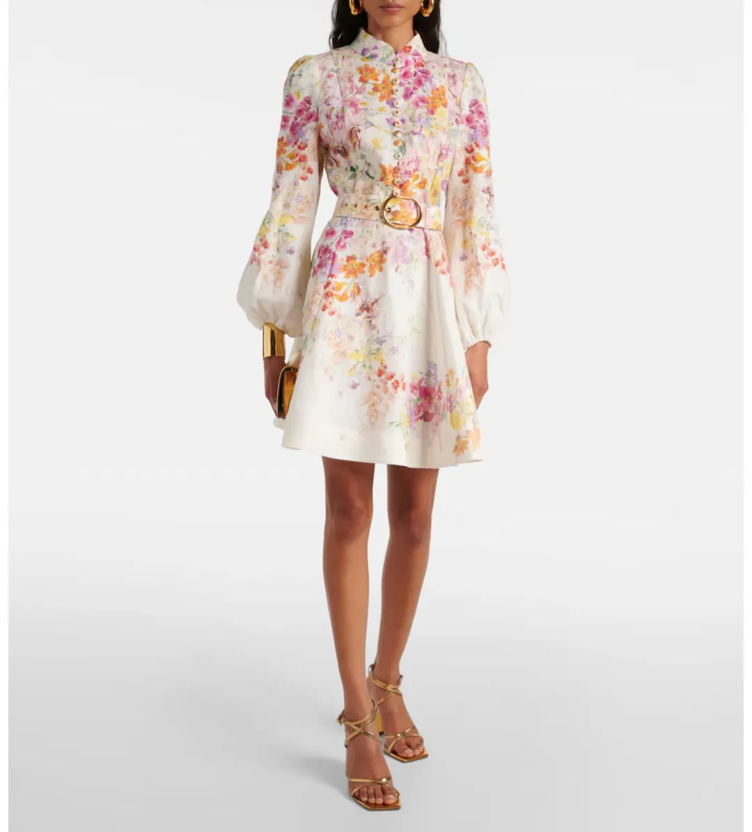 Zimmermann Natura Mini Dress Floral Size 2/Au 12  for rent on The Volte - main image