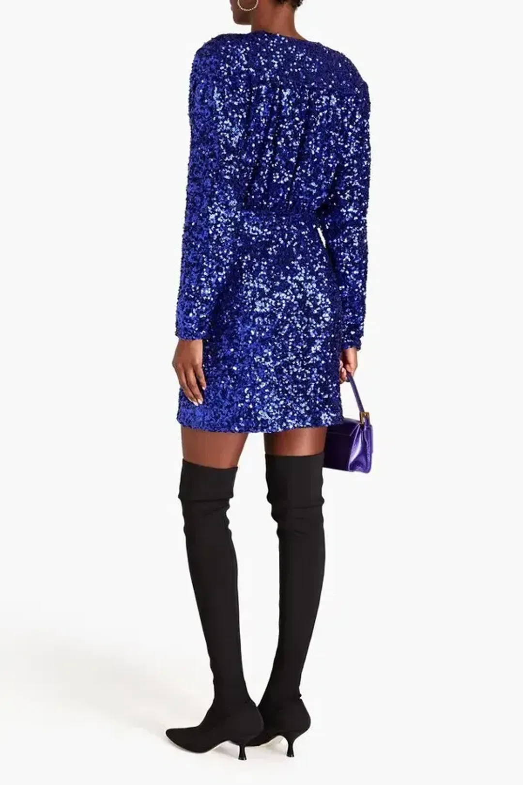 Rotate By Birger Christensen Sequinned Blue Mini Size 10 for rent on The Volte - main image
