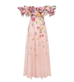 Aje Misha Maxi Dress in Pink Collage Floral Size XS / AU 6 for rent on The Volte - image 4