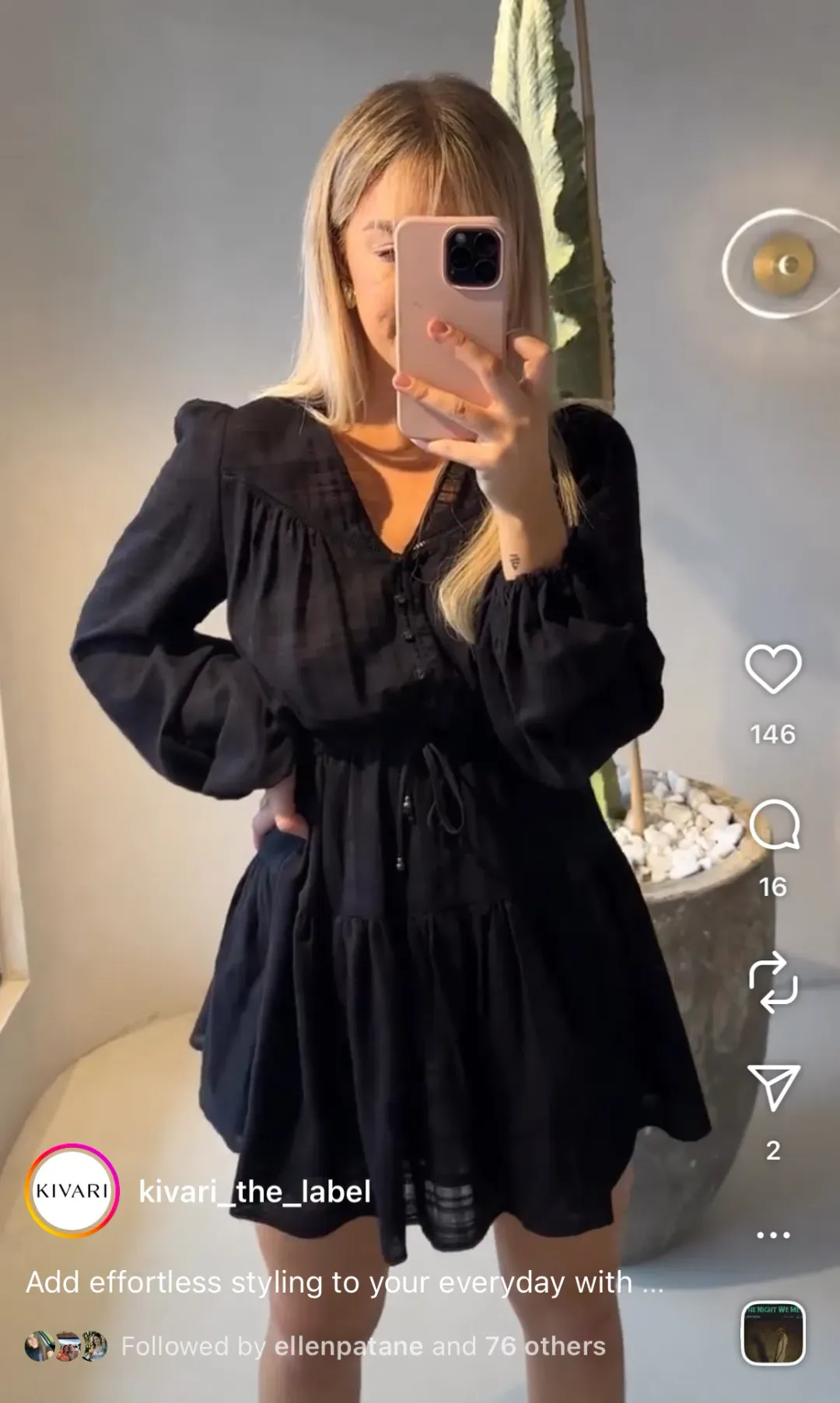 Kivari Rafaelle Mini Dress Size AU 12 for rent on The Volte - main image