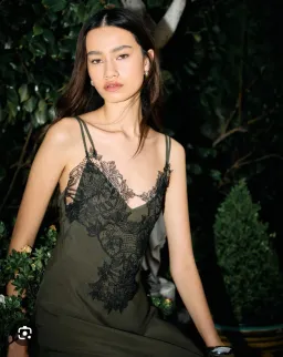 Lover Ainslee Lace Maxi Olive Green Dress Size AU 12 for rent on The Volte - image 4