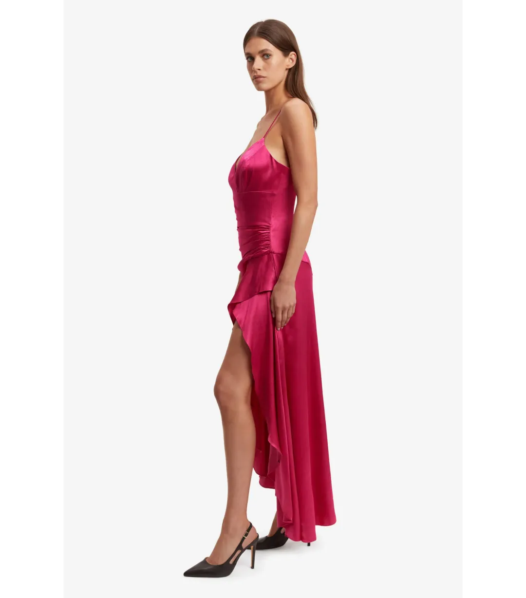Bardot Sorella Midi Dress in Magenta Size AU 8 for rent on The Volte - main image