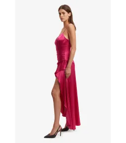 Bardot Sorella Midi Dress in Magenta Size AU 8 for rent on The Volte - image 2