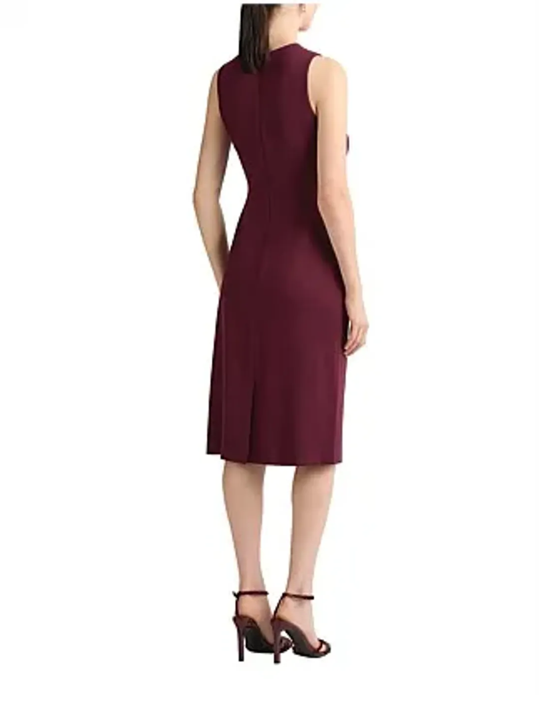 David Lawrence The Saylor Sleeveless Ponte Dress in Rich Plum Size 4/XXS for rent on The Volte - main image